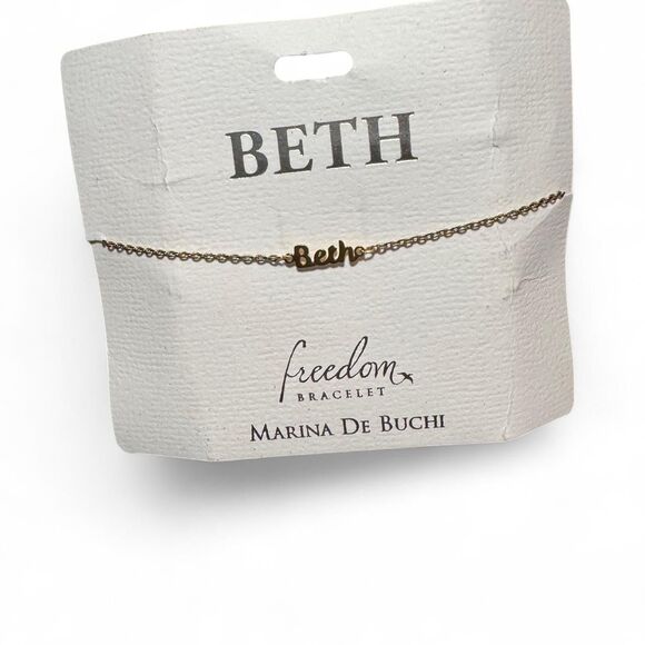Marina De Buchi “Beth” Freedom Bracelet Gold Tone Adjustable Nickel-Free NWT - Picture 1 of 5
